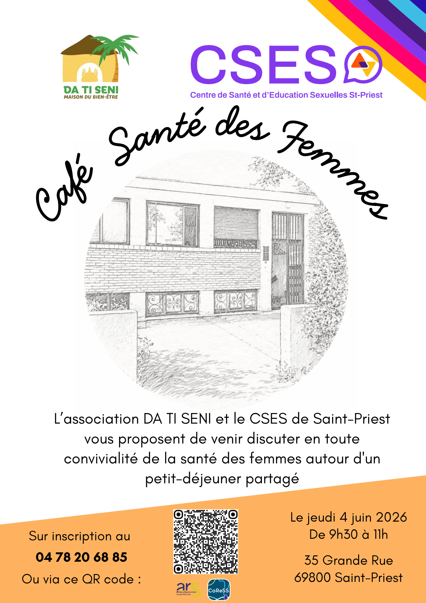 Affiche pour un café autour de la santé des femmes